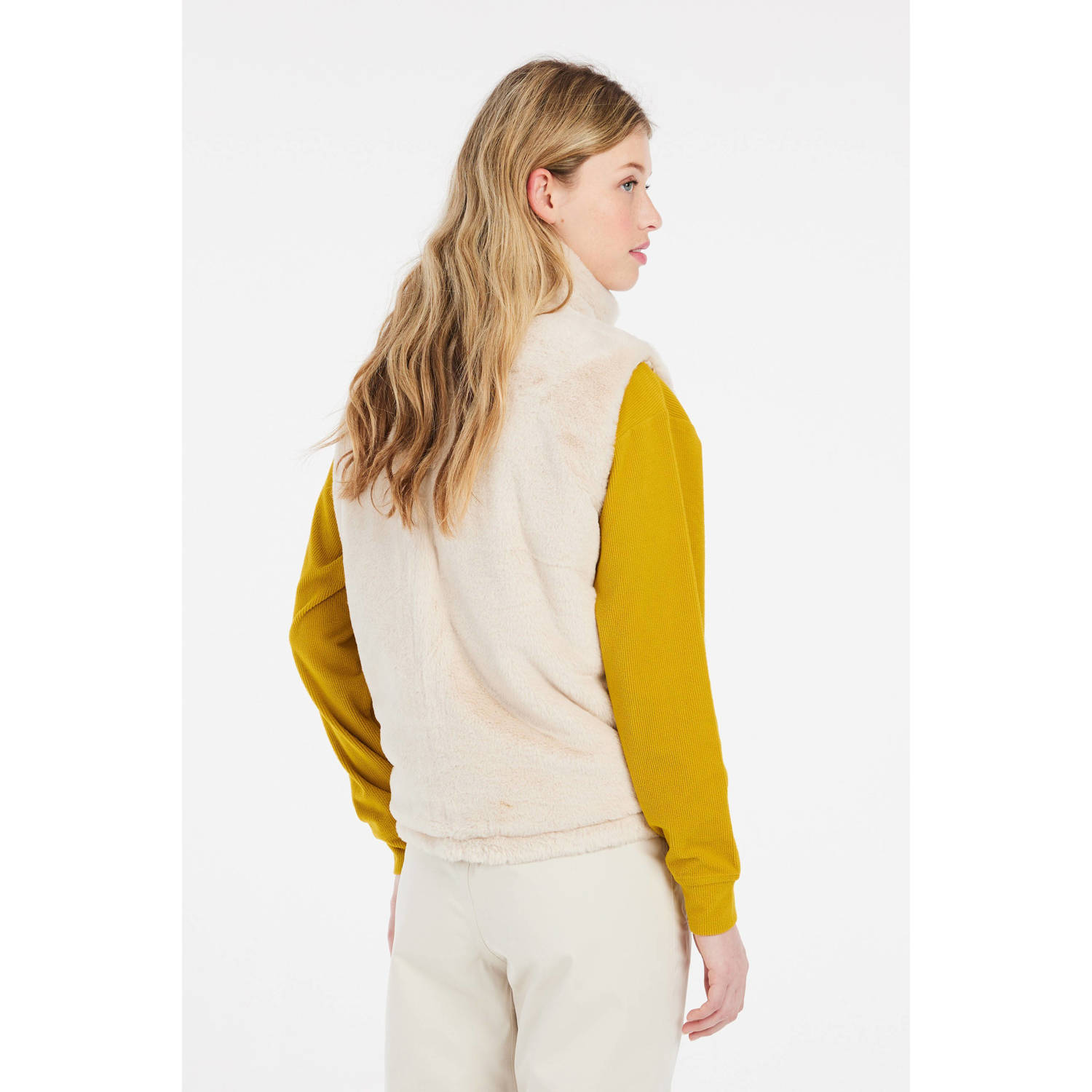 Protest imitatiebont bodywarmer ecru