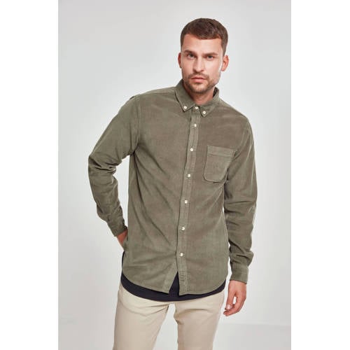 Urban Classics casual overhemd groen afbeelding