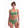 Beachlife voorgevormde strapless bandeau bikinitop met lurex groen