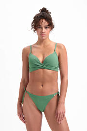 thumbnail: Beachlife voorgevormde beugel bikinitop met lurex groen