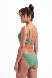 thumbnail: Beachlife voorgevormde beugel bikinitop met lurex groen