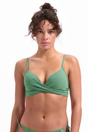 thumbnail: Beachlife voorgevormde beugel bikinitop met lurex groen