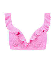 thumbnail: Beachlife voorgevormde beugel bikinitop met textuur roze