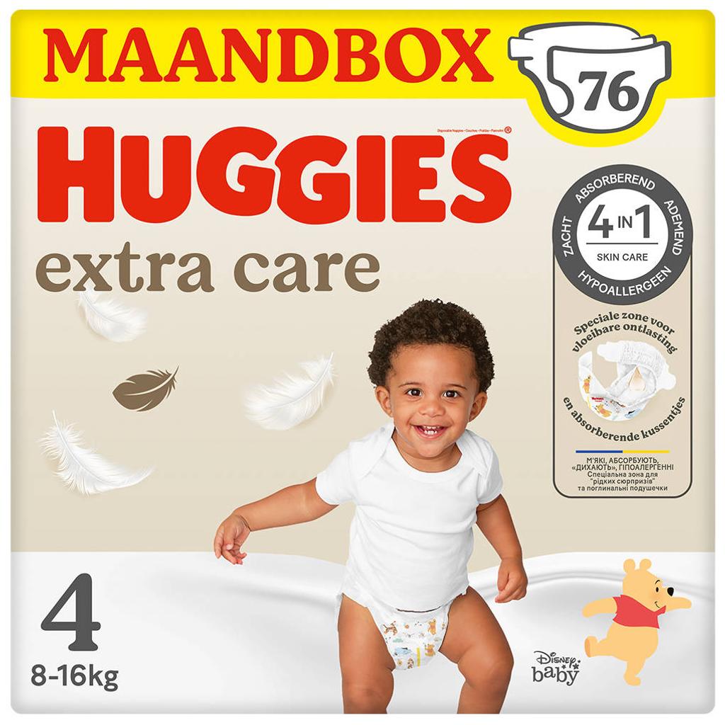 Huggies Extra Care luiers - maat 4 (8 - 16 kg) - 76 stuks