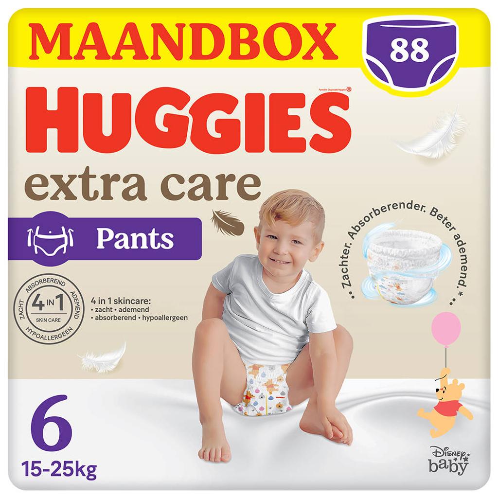 Huggies Extra Care luierbroekjes - maat 6 (15 - 25 kg) - 88 stuks