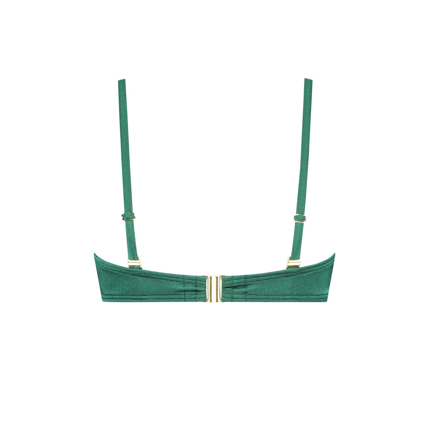 Cyell voorgevormde strapless bandeau bikinitop groen