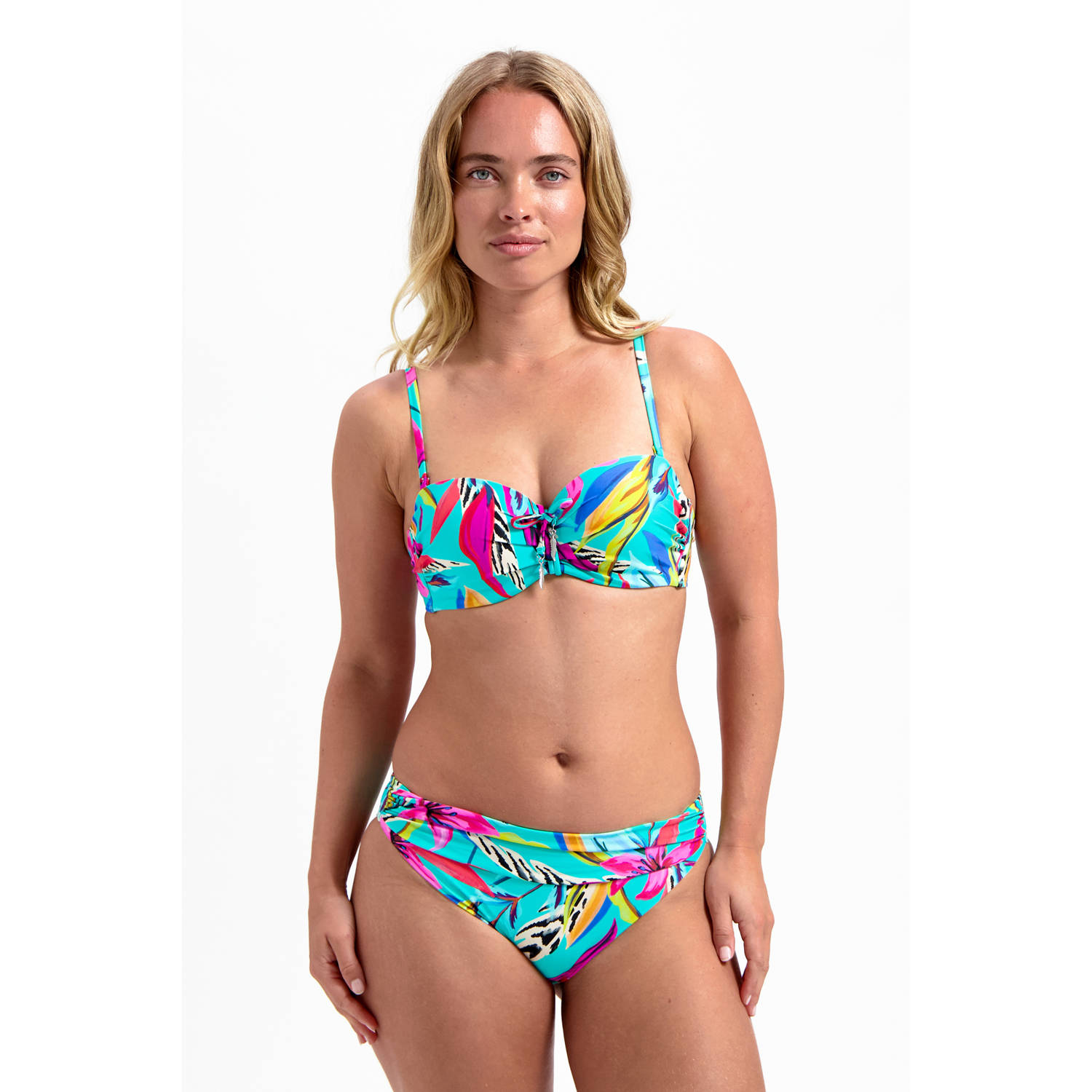 Cyell bikinibroekje turquoise roze