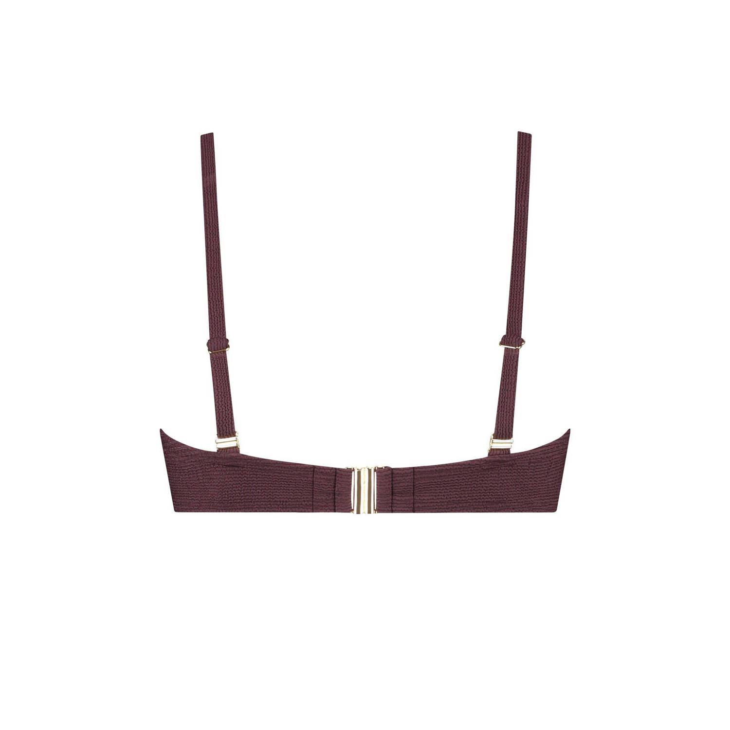Cyell voorgevormde strapless bandeau bikinitop bruin