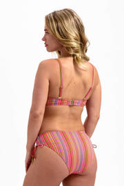 thumbnail: Cyell voorgevormde strapless bandeau bikinitop oranje/multi