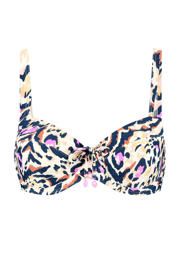 thumbnail: Cyell niet-voorgevormde beugel bikinitop zand/donkerblauw/roze
