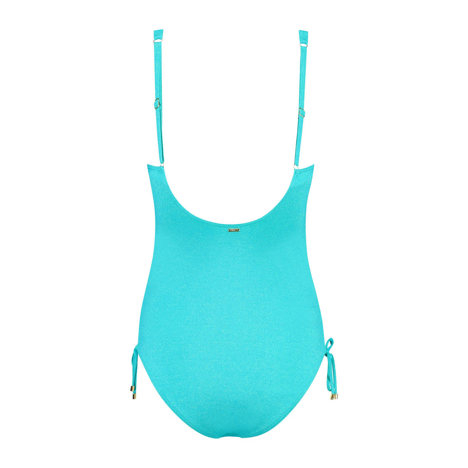 Cyell badpak met lurex turquoise