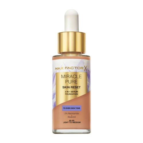 Wehkamp Max Factor Miracle Pure Skin Reset 2-in-1 Serum foundation - 60-80 Light to Medium aanbieding