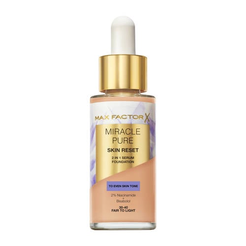 Wehkamp Max Factor Miracle Pure Skin Reset 2-in-1 Serum foundation - 30-40 Fair to Light aanbieding