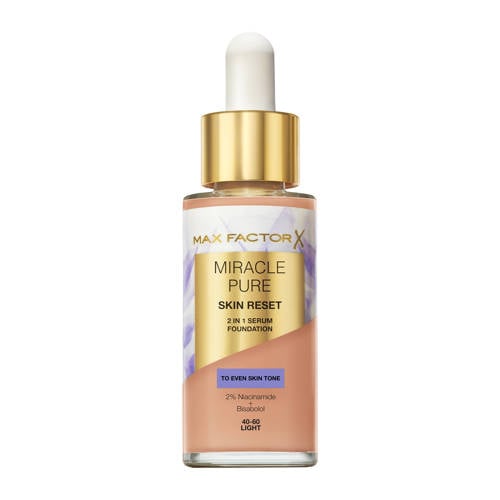 Wehkamp Max Factor Miracle Pure Skin Reset 2-in-1 Serum foundation - 40-60 Light aanbieding