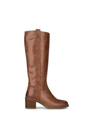 Lina leren hoge laarzen cognac