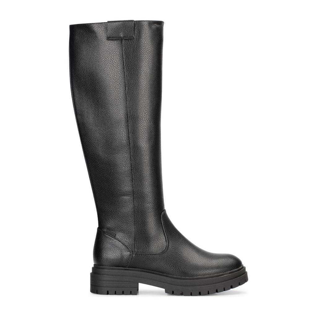 Zwarte dames POSH by Poelman Fay hoge laarzen van imitatieleer met ritssluiting