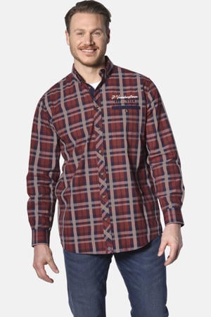casual overhemd donkerrood