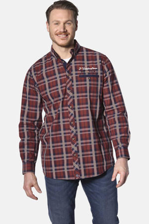 casual overhemd donkerrood
