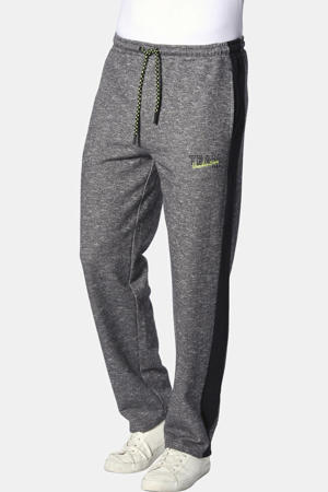 Plus Size  joggingbroek Ingdal grijs melange/zwart