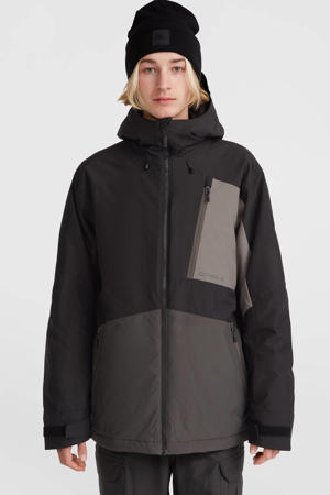 ski-jas HAMMER BLOCK zwart/donkergrijs/beige