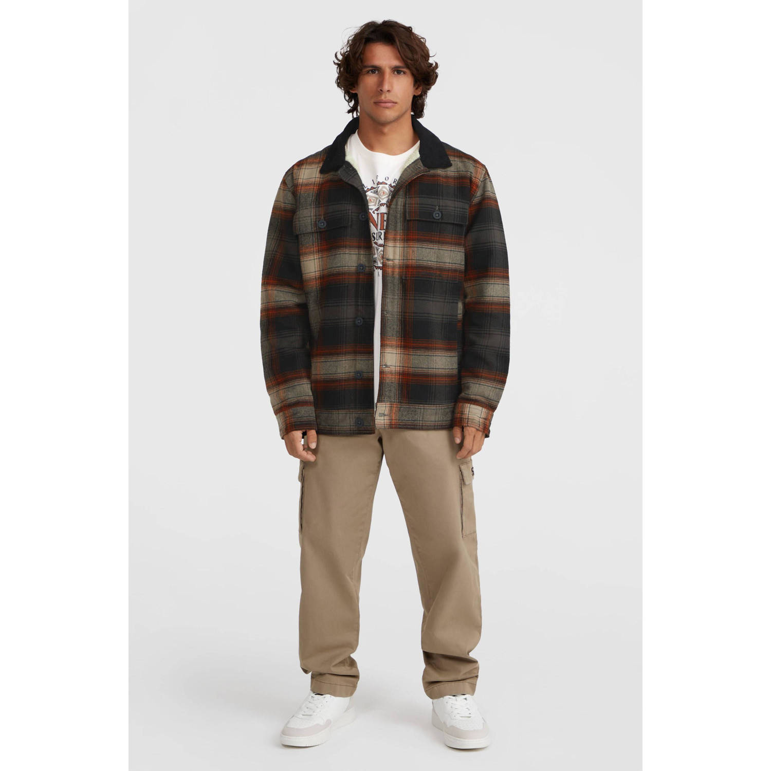 O'Neill geruit flanellen overshirt bruin