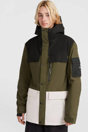 thumbnail: O'Neill ski-jack UTILITY PRO HYBRID donkergroen/ecru/zwart
