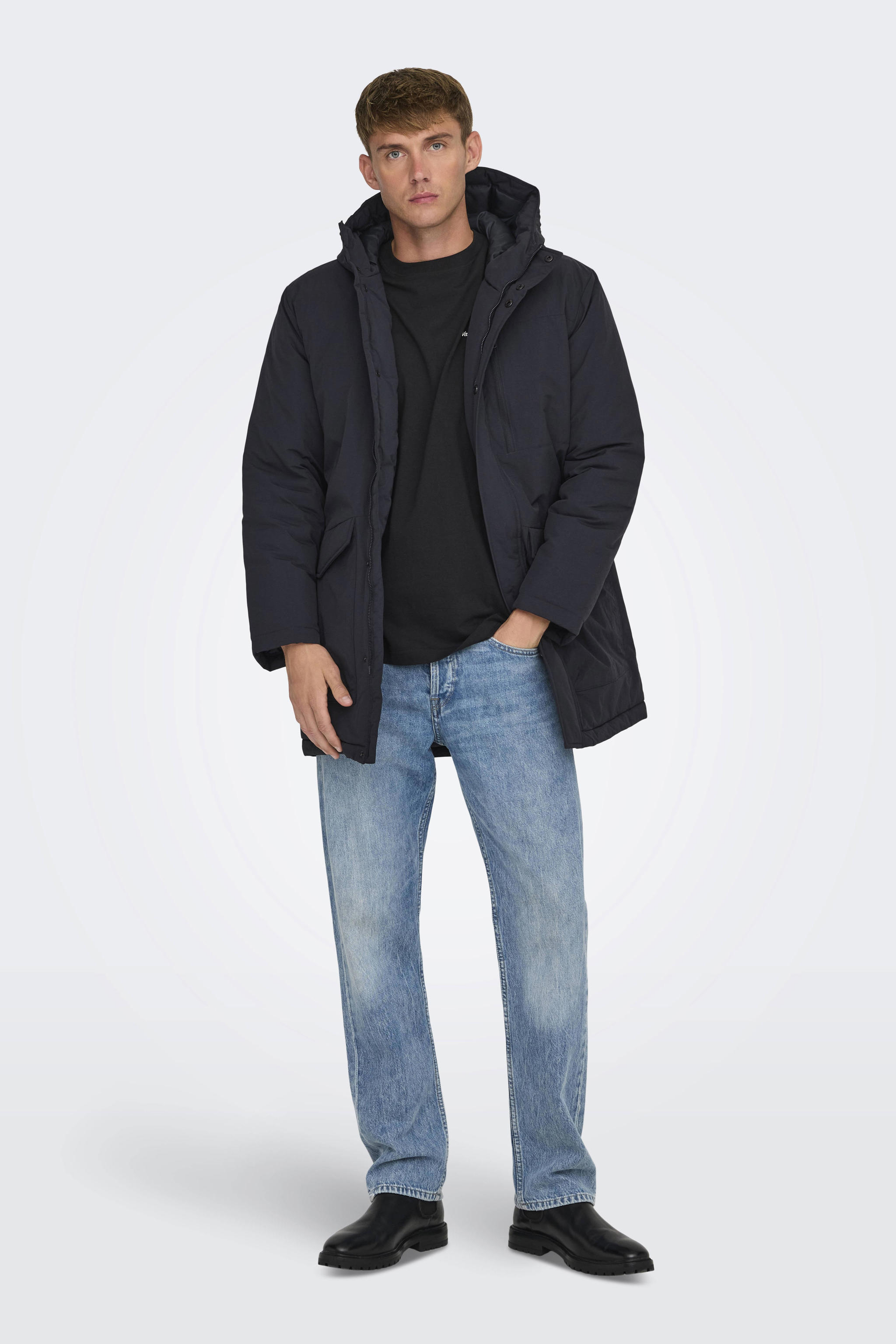 ONLY & SONS gewatteerde jas ONSMELVIN peat