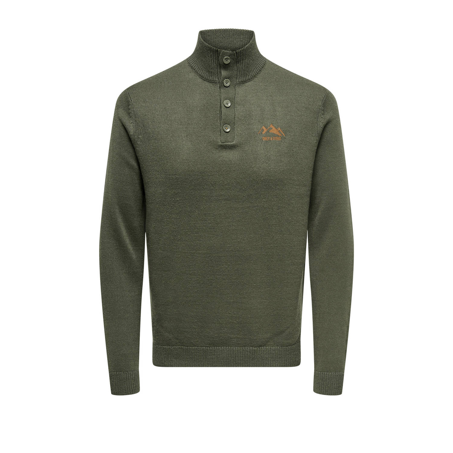 ONLY & SONS gebreide trui donkergroen
