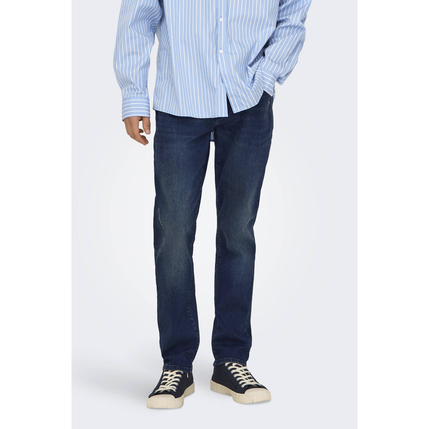 ONLY & SONS regular fit jeans ONSWEFT donkerblauw