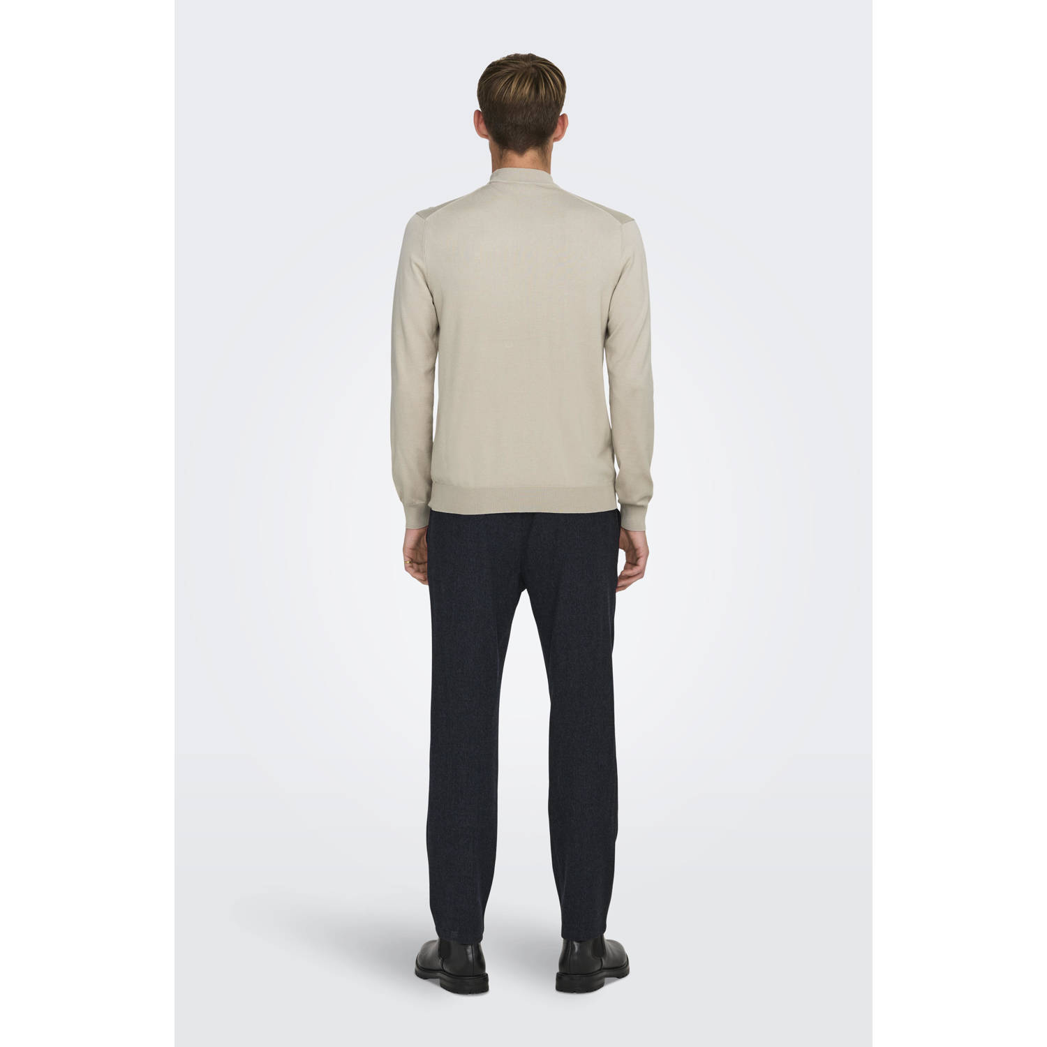 ONLY & SONS gebreide trui beige