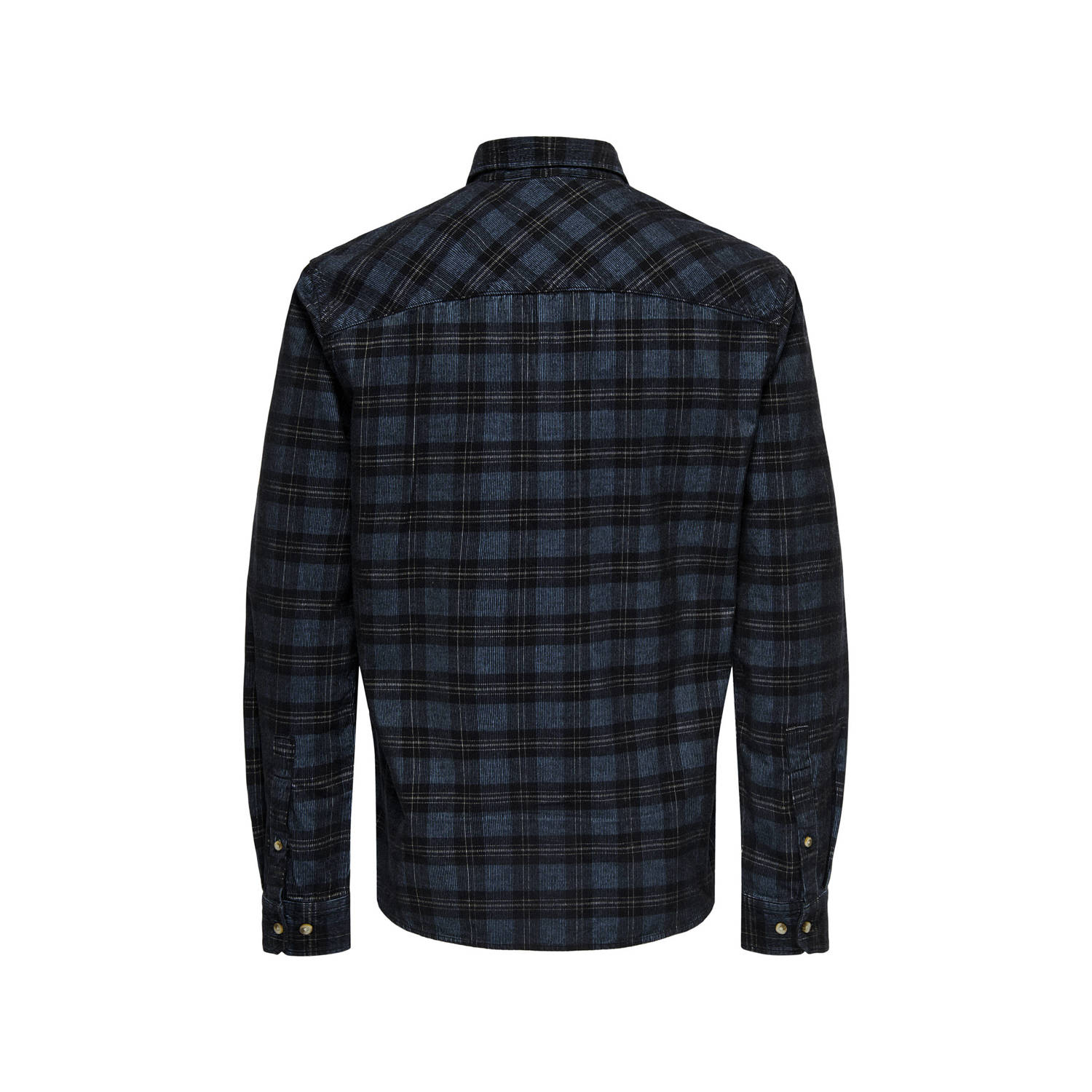 ONLY & SONS geruit overhemd ONSNELSON zwart