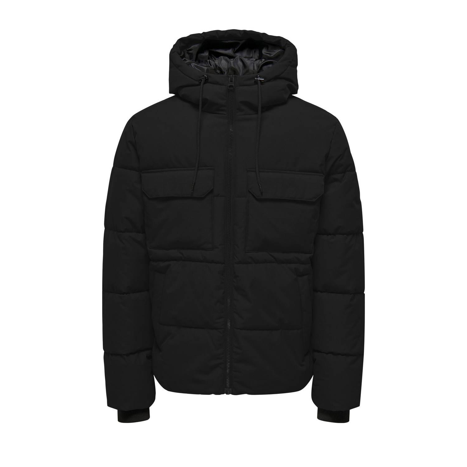 Only & Sons Casual Denim Jack voor Mannen Black Heren