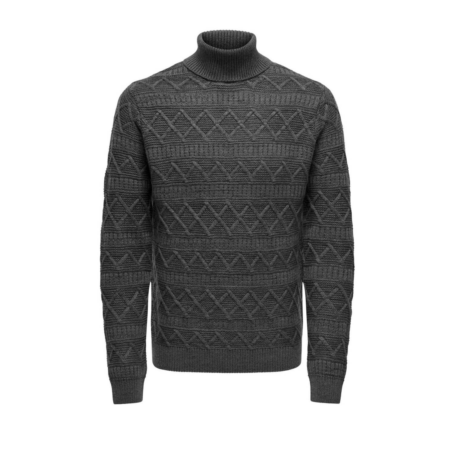 ONLY & SONS coltrui grijs