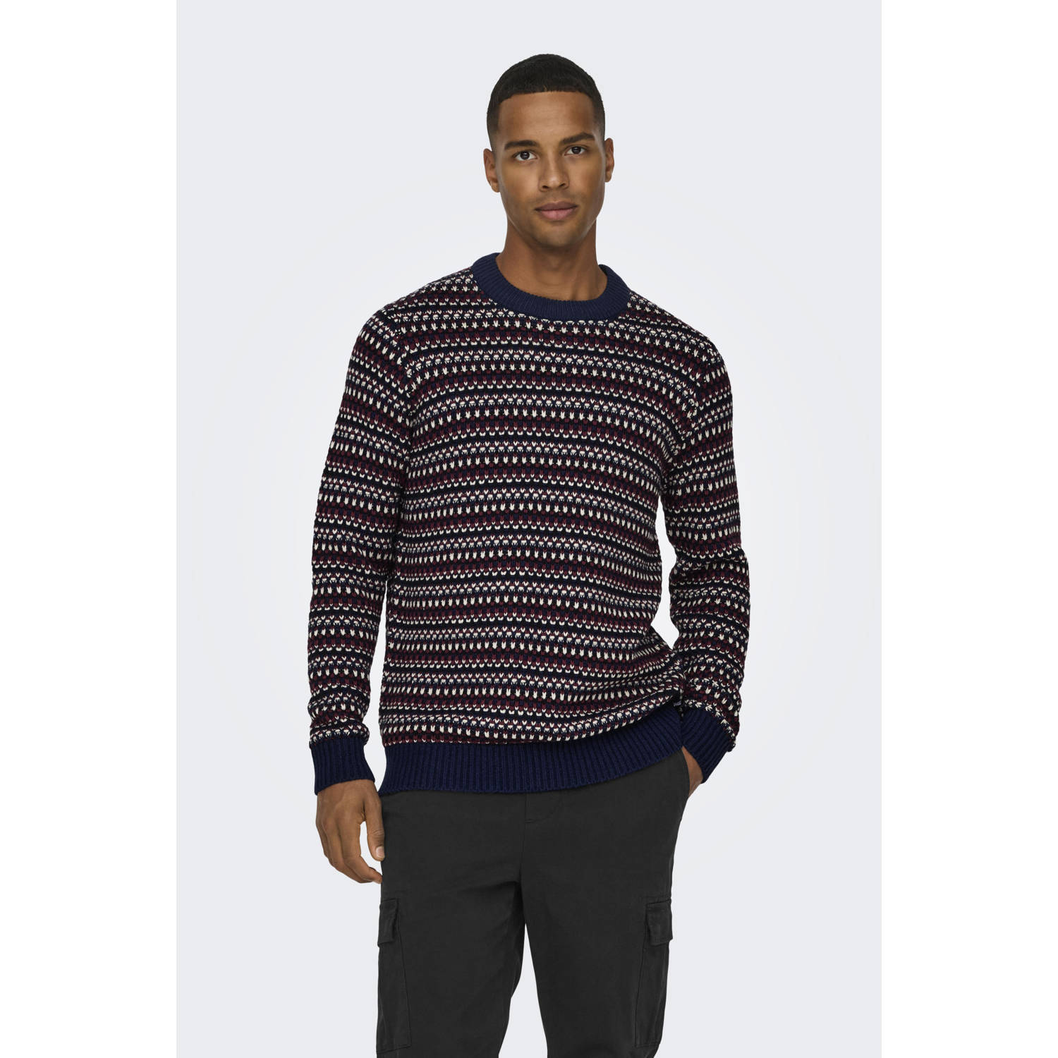 ONLY & SONS pullover donkerblauw