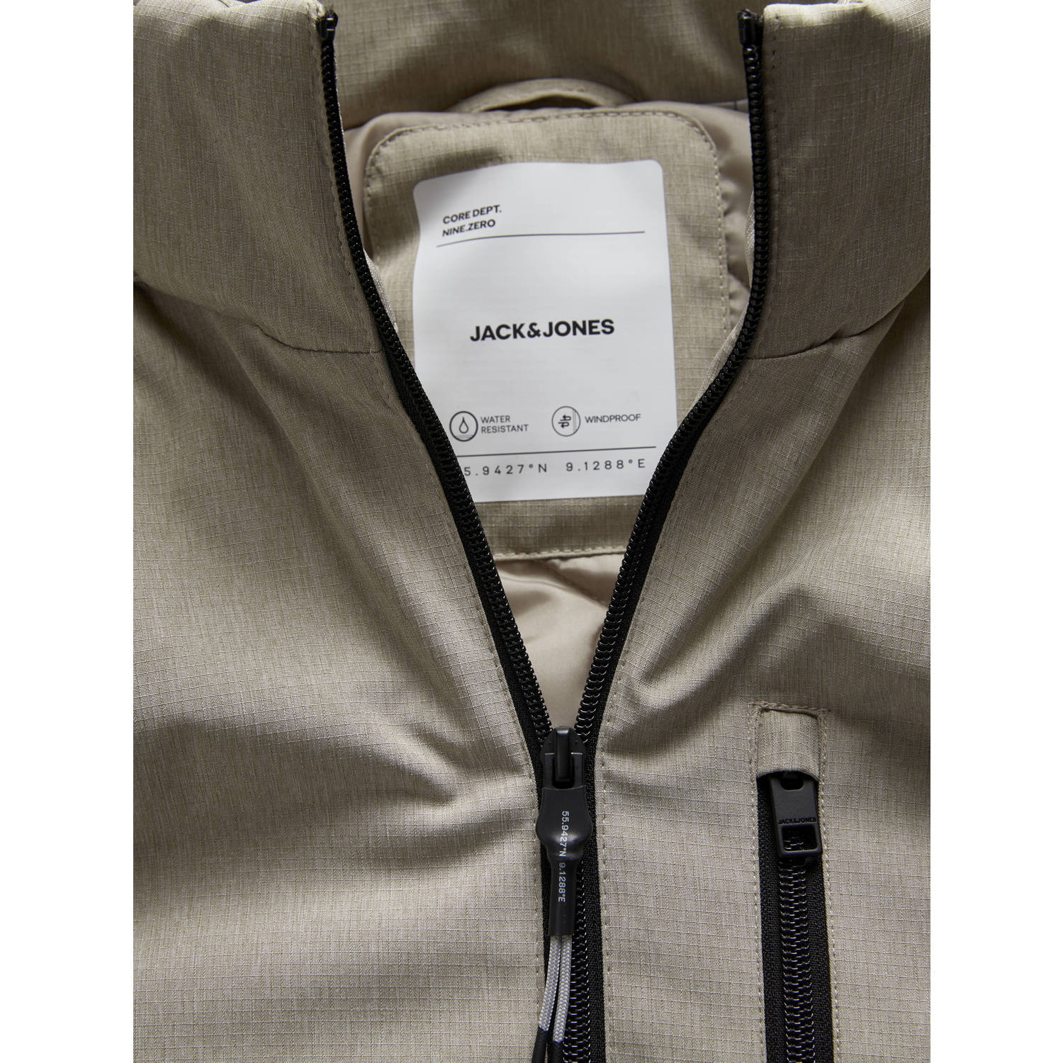 JACK & JONES CORE gewatteerde jas JCOLAND beige