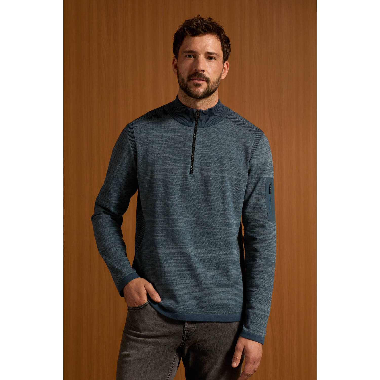 JACK & JONES CORE gebreide trui blauw