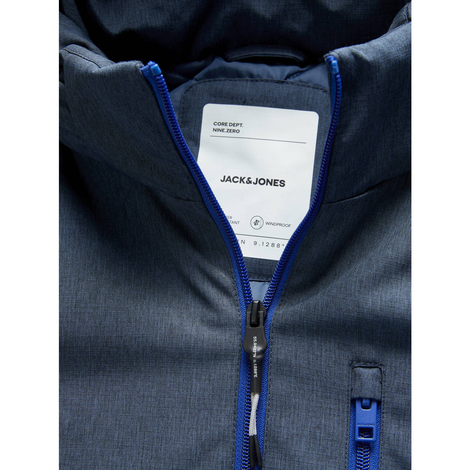 JACK & JONES CORE gewatteerde jas JCOLAND blauw