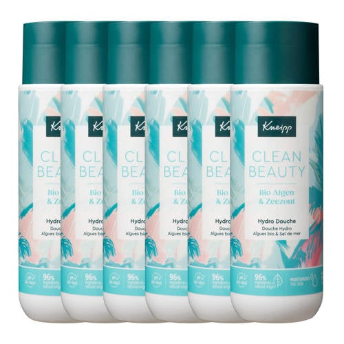 Wehkamp Kneipp Clean Beauty Algen-Zeezout douchegel 6 x 200ml - voordeelverpakking aanbieding