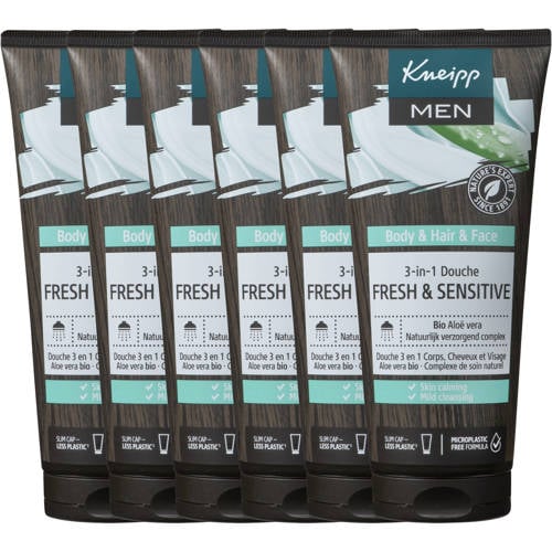 Wehkamp Kneipp Men douchegel 6 x 200ml - voordeelverpakking aanbieding