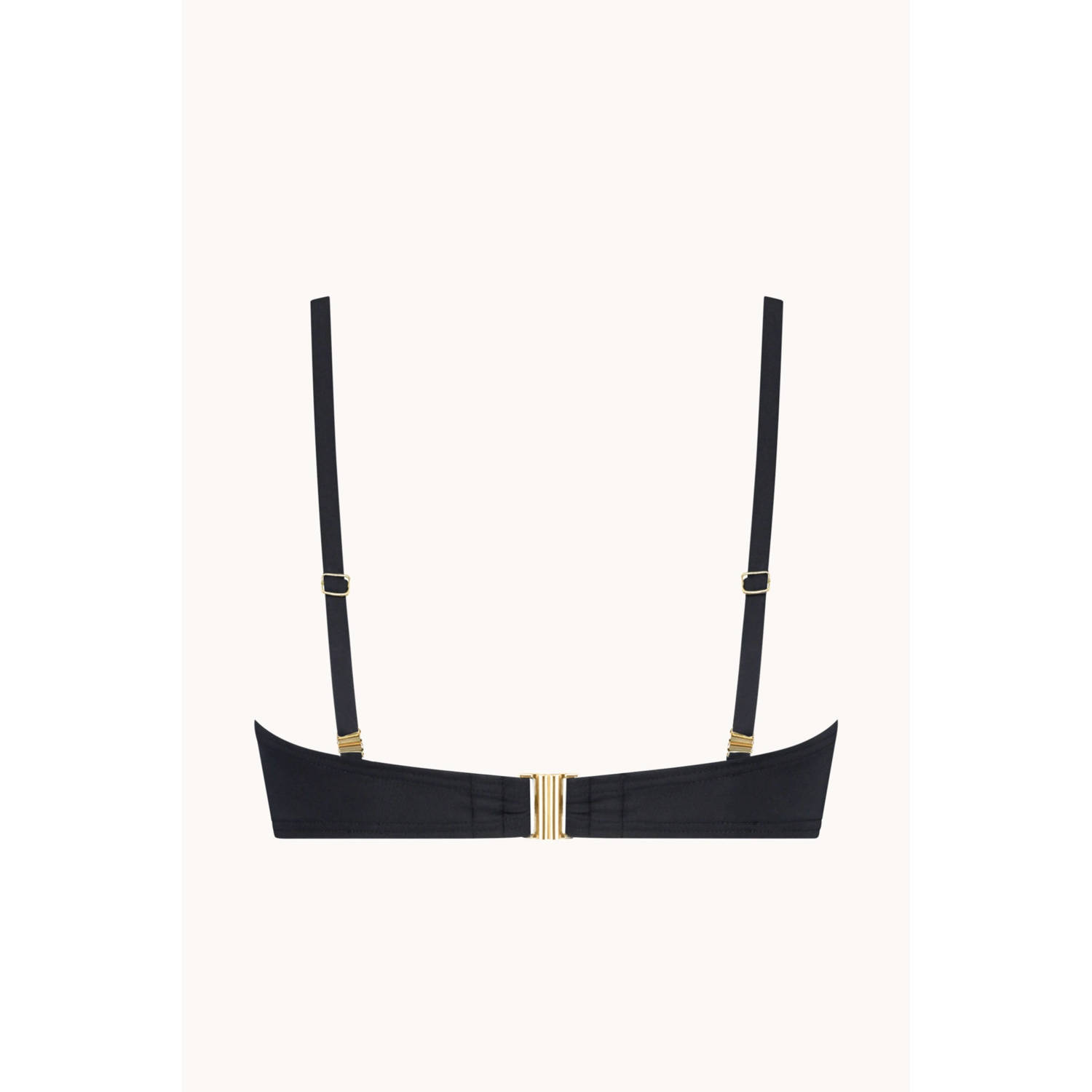 Cyell Design voorgevormde strapless bandeau bikinitop Femme Noir zwart