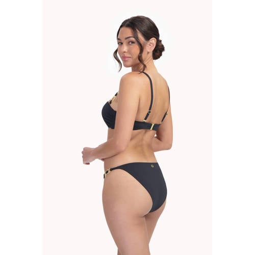 Cyell Design voorgevormde strapless bandeau bikinitop Femme Noir zwart afbeelding