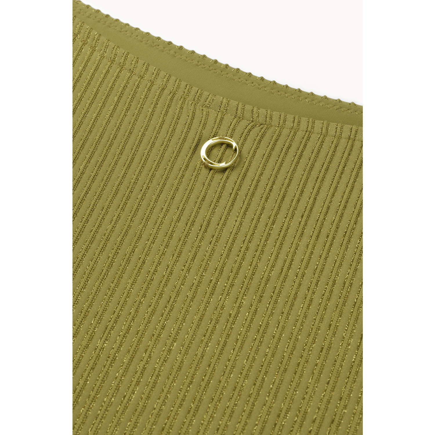 Cyell Design bikinibroekje Chic Verde met ribstructuur olijfgroen