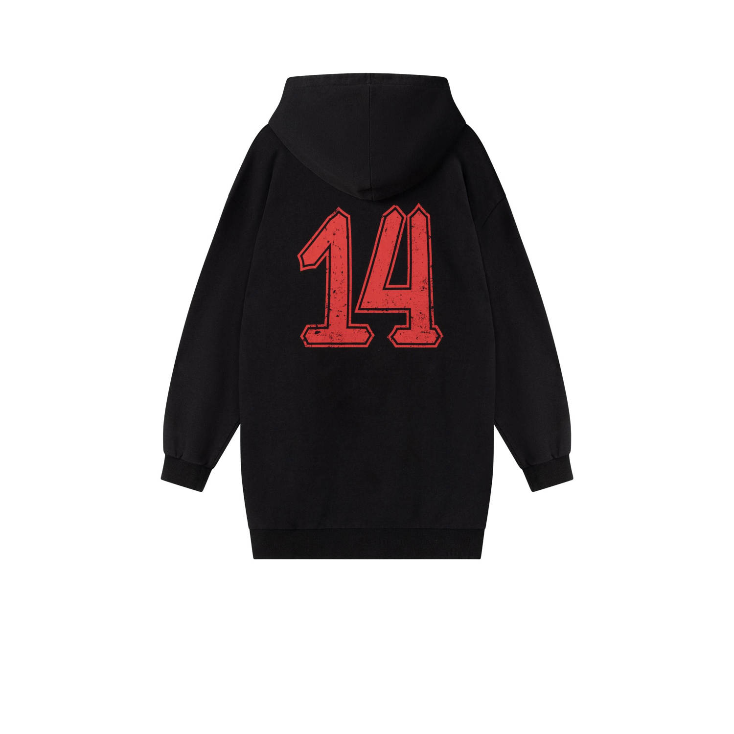 Alix the Label sweatjurk met logo zwart