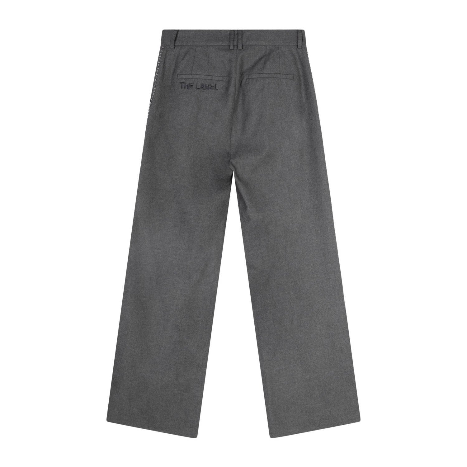 Alix the Label high waist straight fit broek grijs