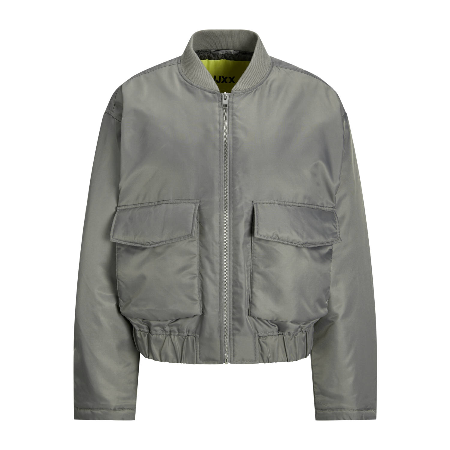 Jack & jones Gewatteerde Bomberjack Grijs Flanel Gray Dames