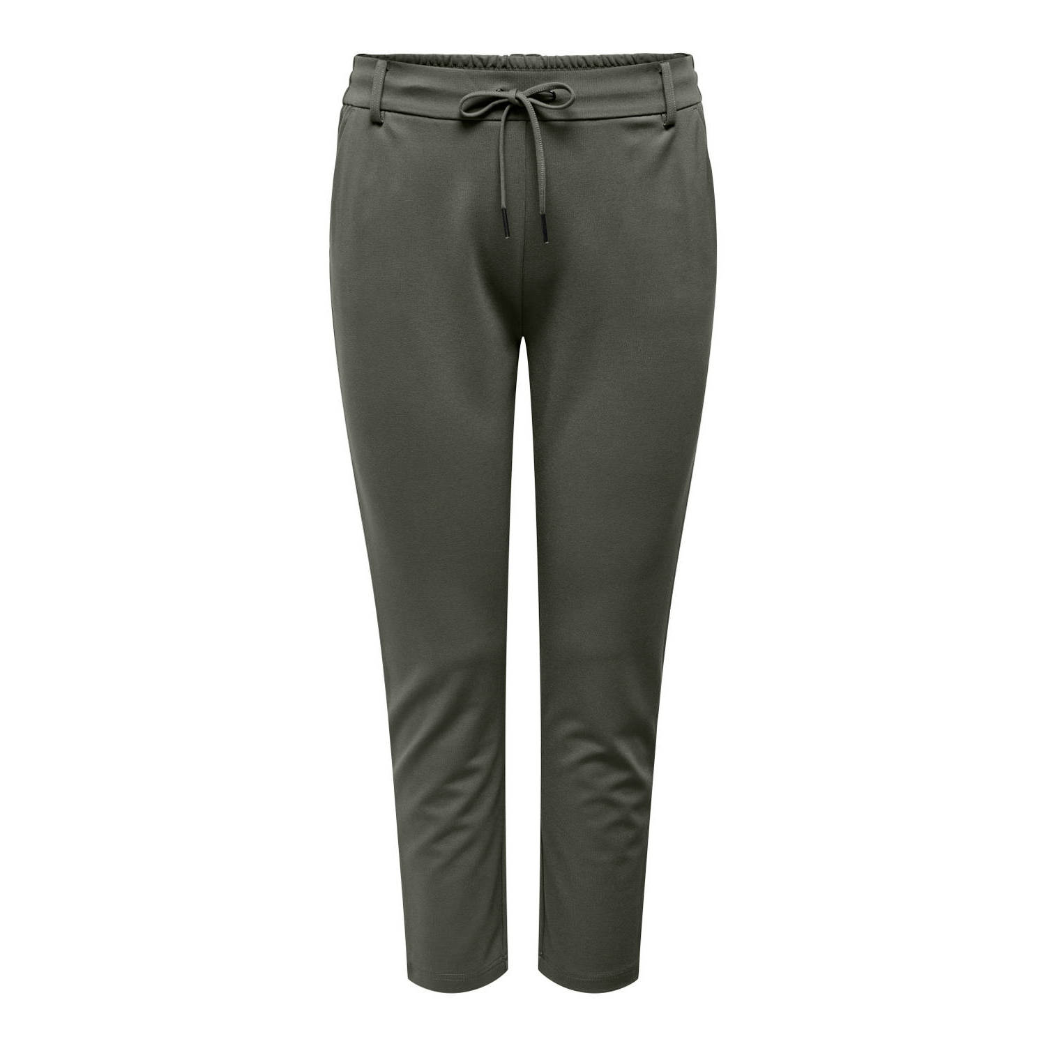 ONLY CARMAKOMA slim fit broek CARGOLDTRASH kaki