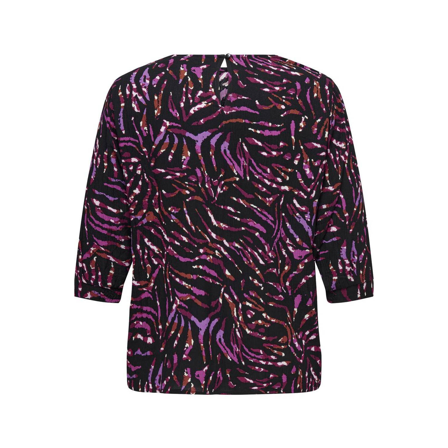 ONLY CARMAKOMA top CARNANCI met all over print zwart multi