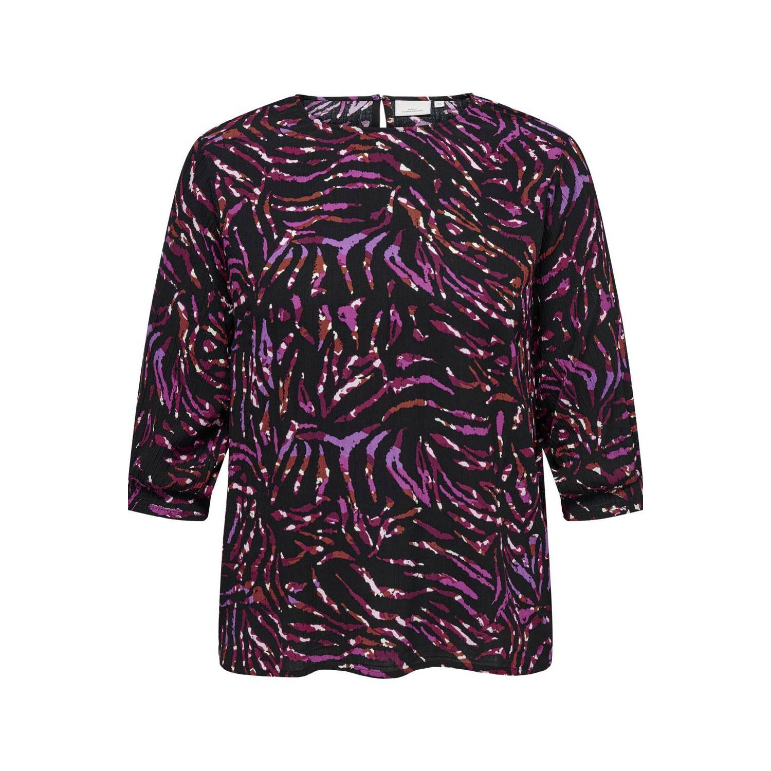 ONLY CARMAKOMA top CARNANCI met all over print zwart multi