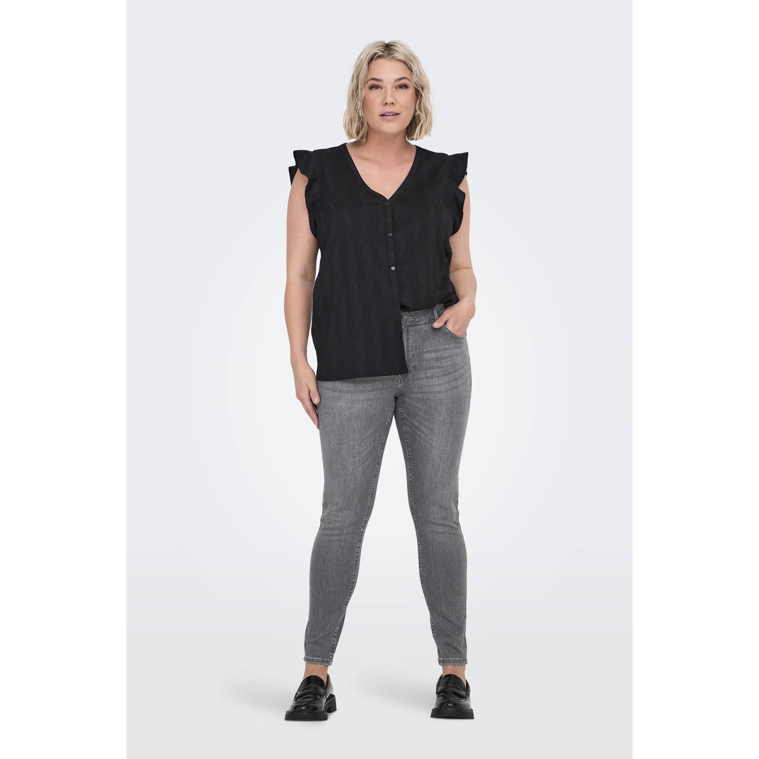 ONLY CARMAKOMA skinny jeans CARWILLY grey denim