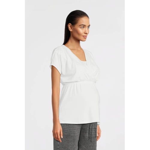 LOVE2WAIT zwangerschaps- en voedings blousetop wit afbeelding